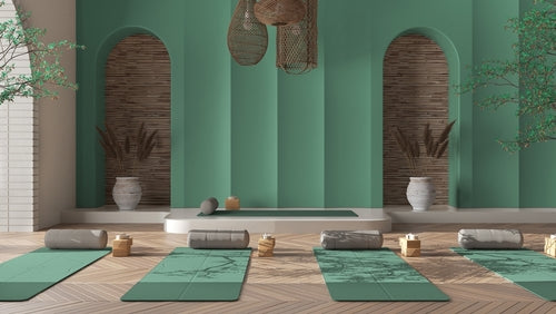 New Product Launch: Eco-Yoga Storage Design!  Home yoga room, Zen bedroom  decor, Yoga mat storage