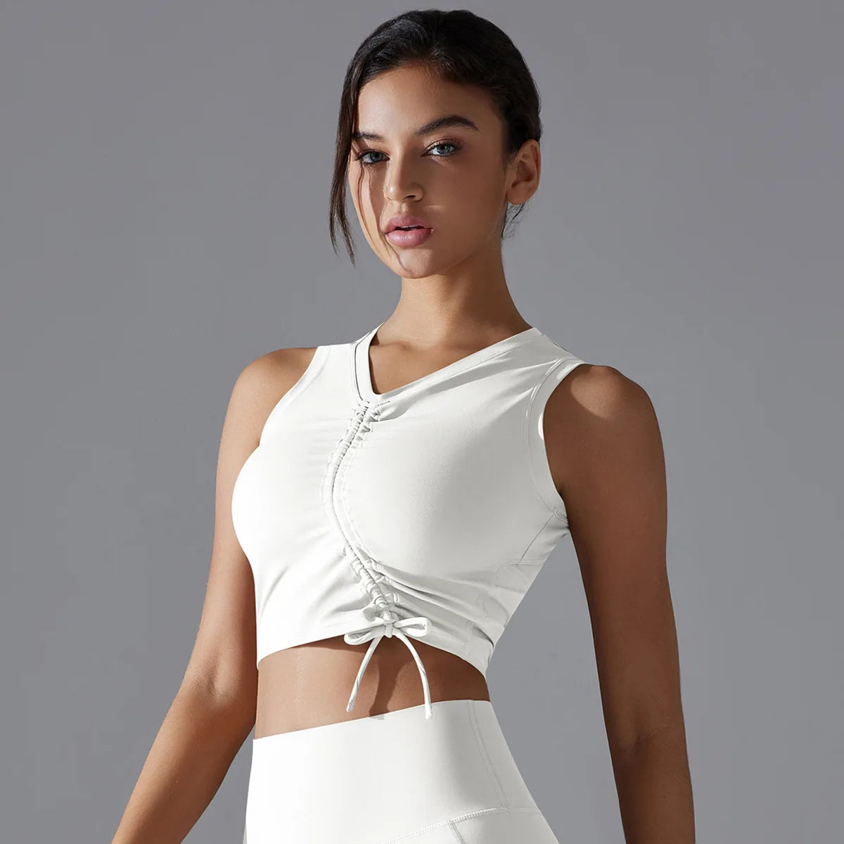 Side Drawstring Yoga Top
