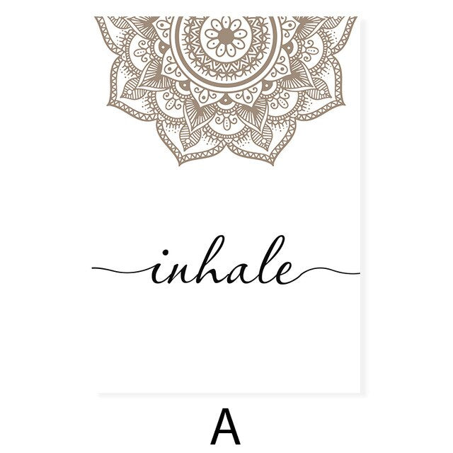 Inhale Exhale Mandala Yoga Posters