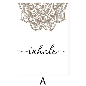Inhale Exhale Mandala Yoga Posters