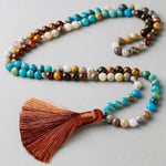 Natural Blue Imperial stone Mala Necklace