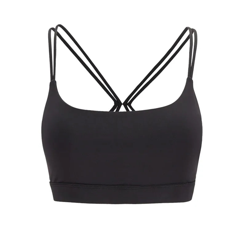 black yoga bra