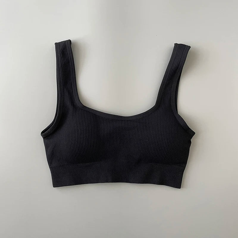 black yoga top