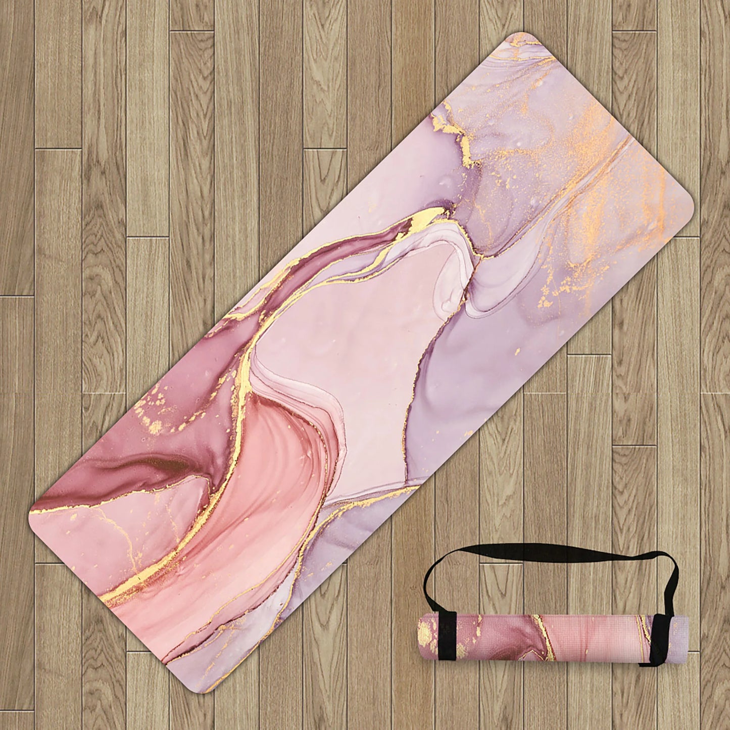 Natural Rubber Marble Print Yoga Mat