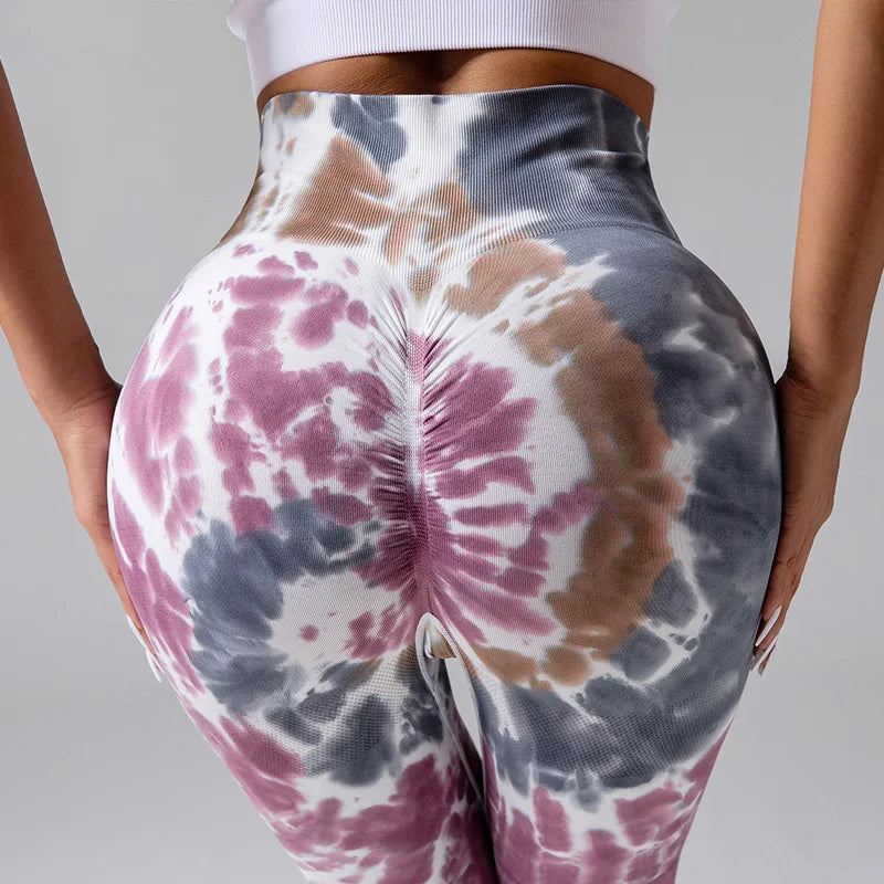 Happy Tie Dye Yoga Leggings