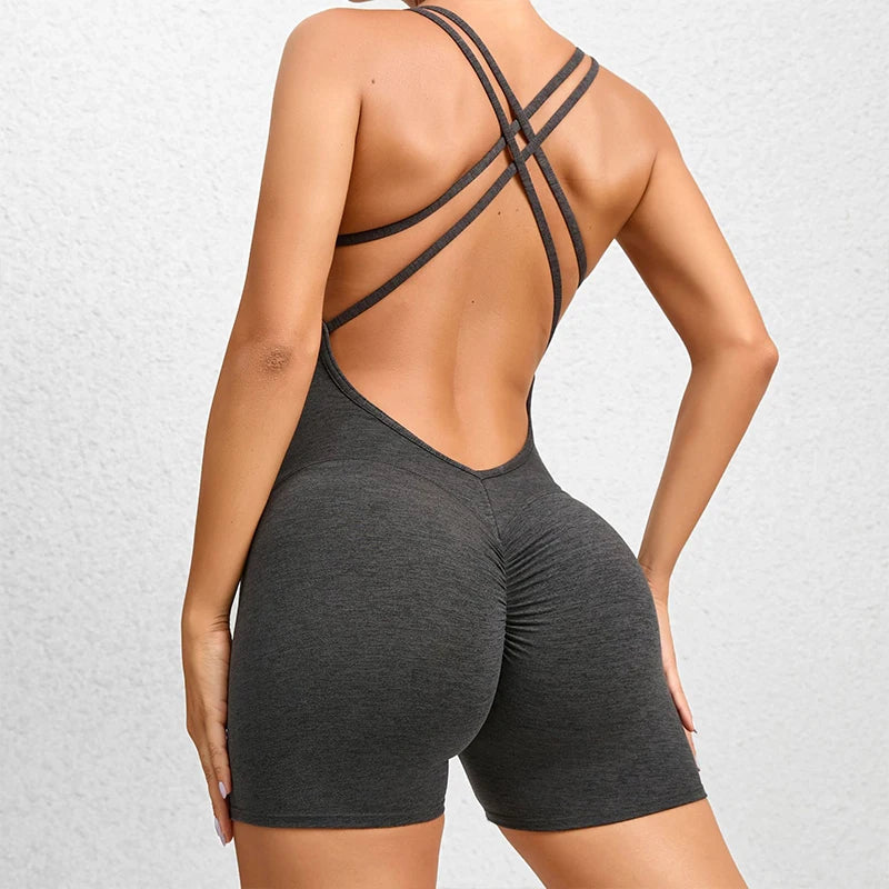 Double Strap Yoga Jumpsuit