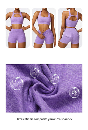 purple yoga bra