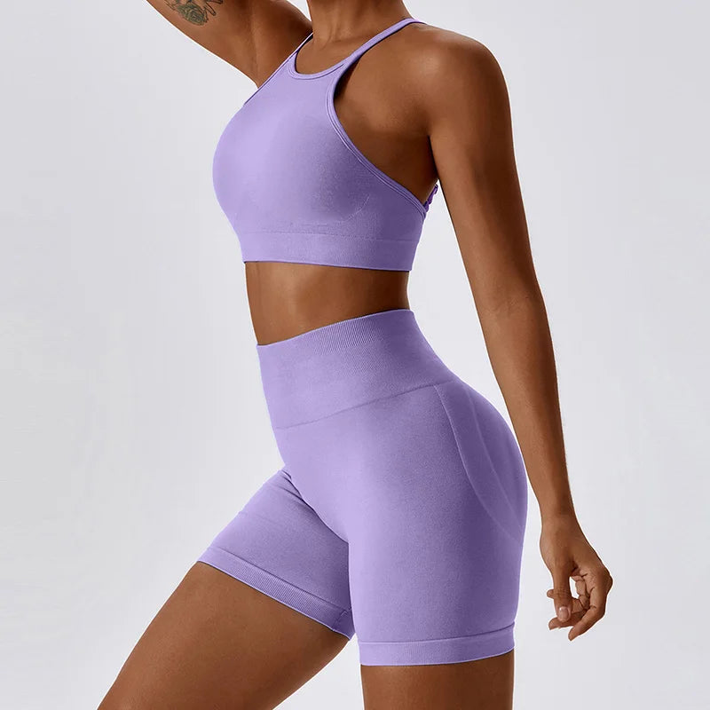 purple yoga outfit set