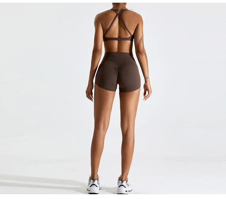 High Waste Scrunch Yoga Shorts