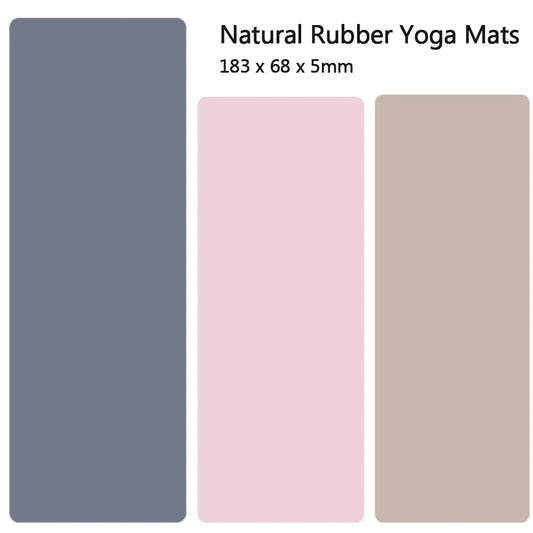 Solid Color Natural Rubber Yoga Mat