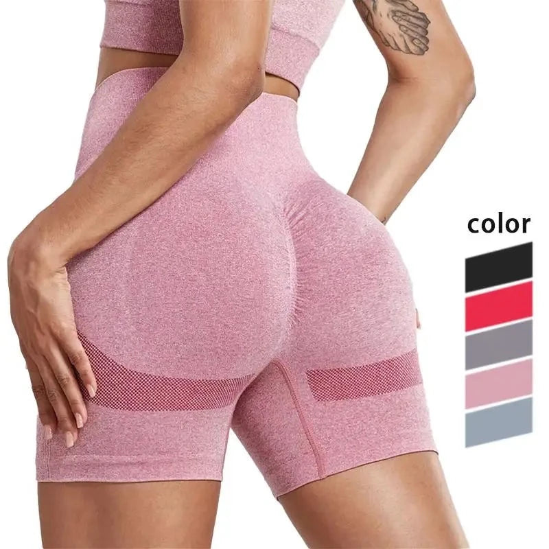 pink yoga shorts