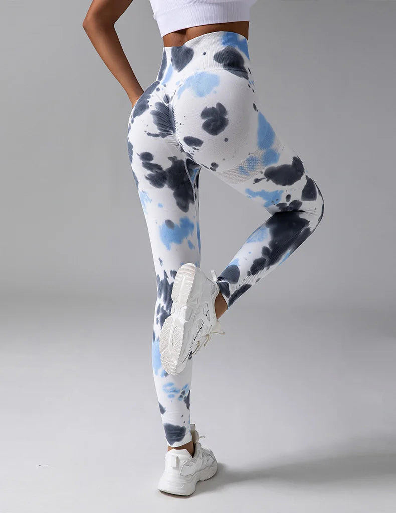 Happy Tie Dye Yoga Leggings