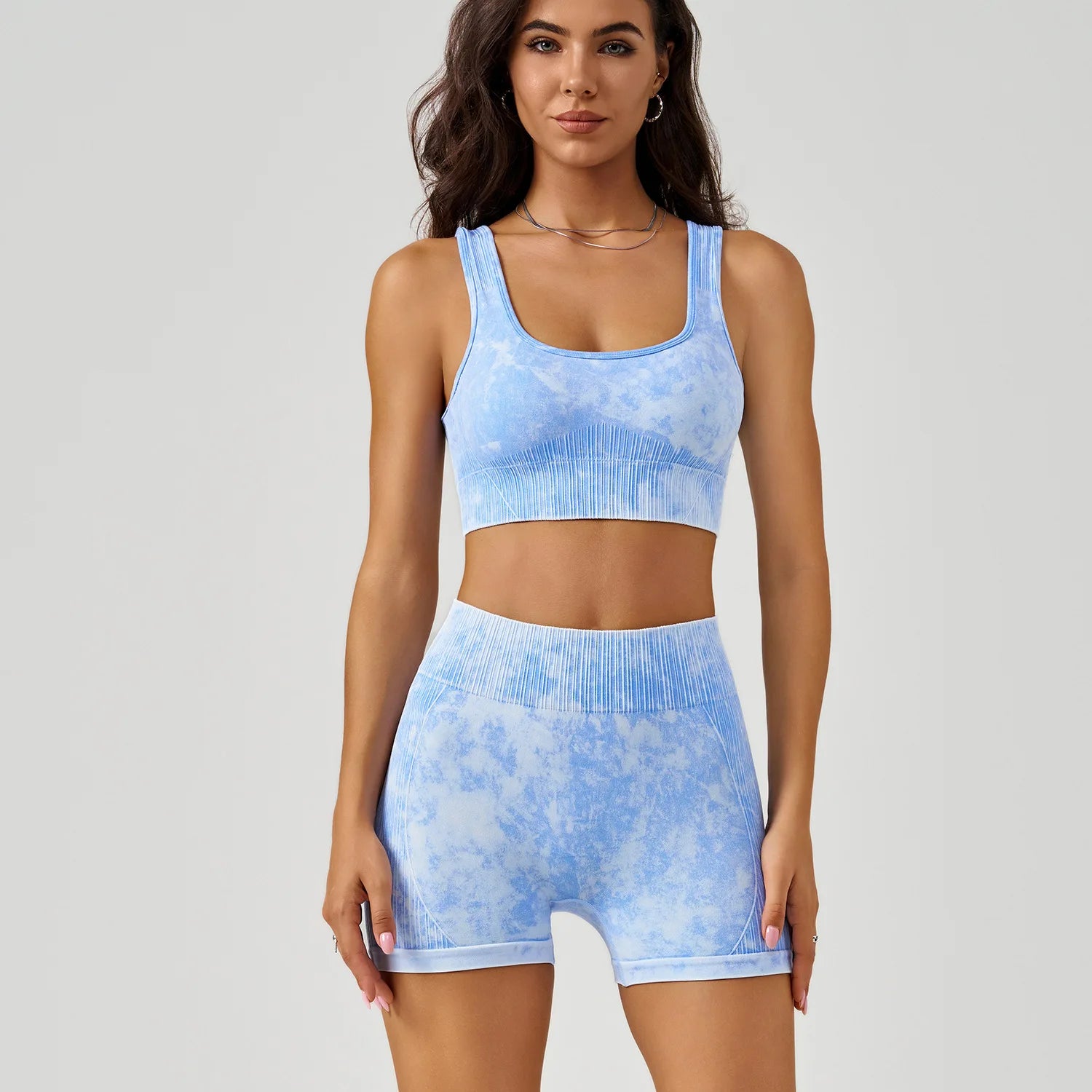 blue yoga clothing