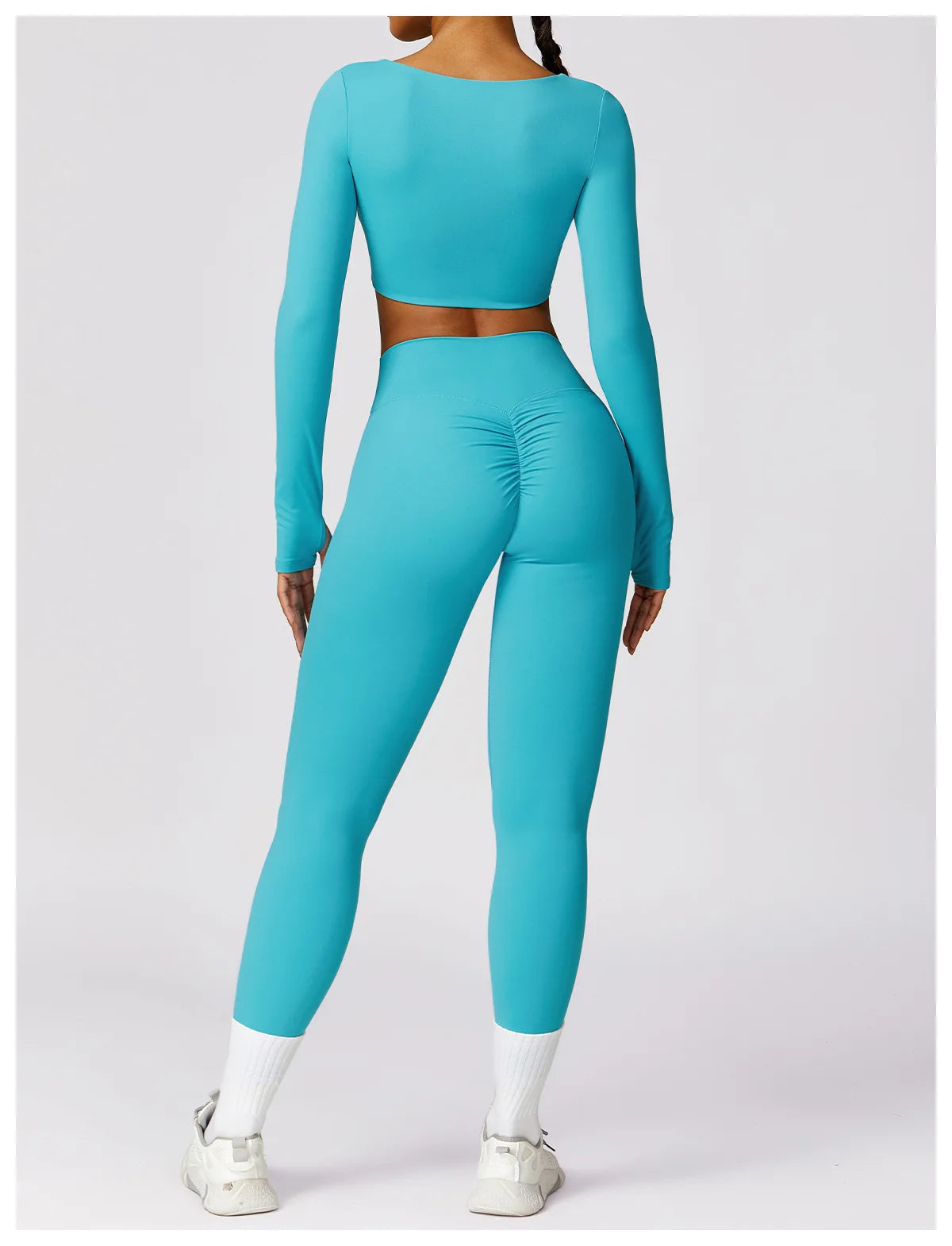 Long-sleeved Twist Front Yoga Set