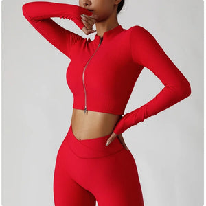 red yoga outfit sets