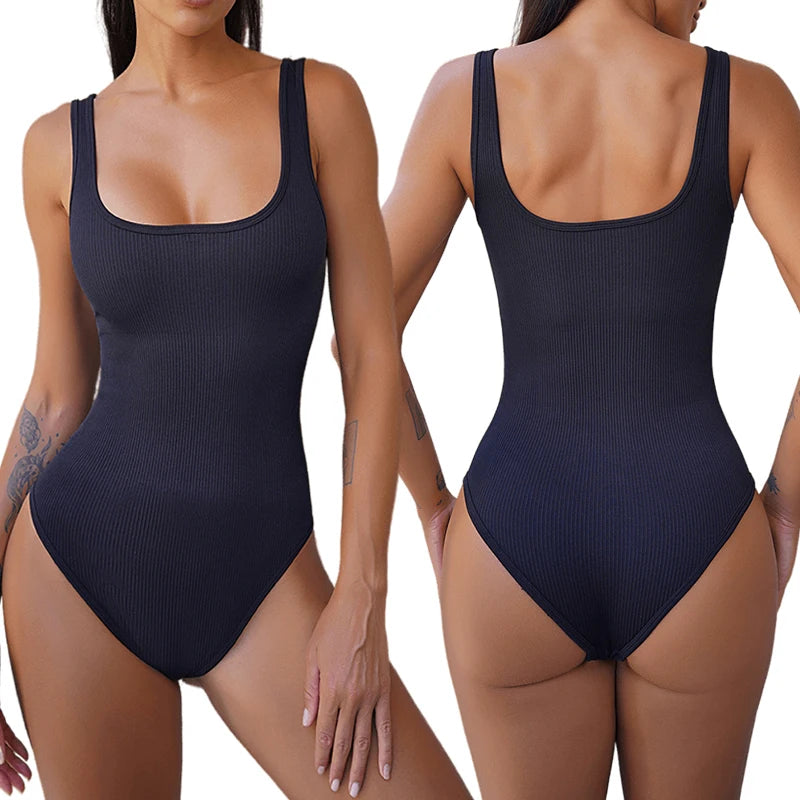 yoga bodysuit black