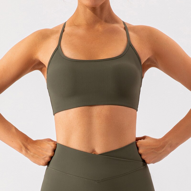 green yoga bra