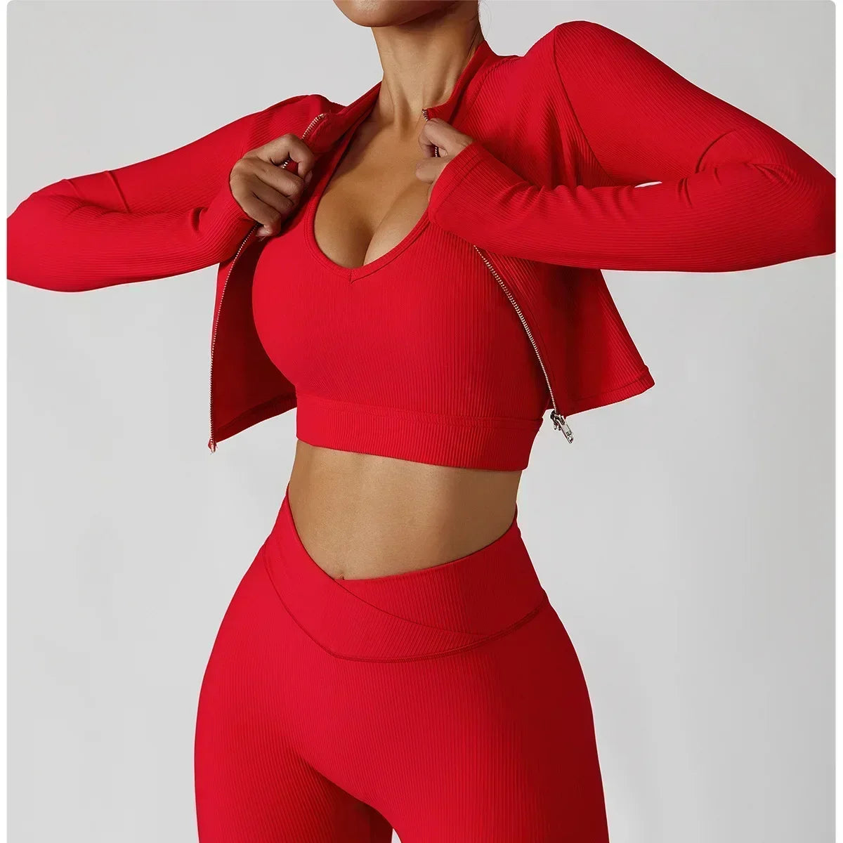 red yoga clothes