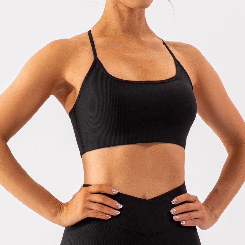 black sports bra