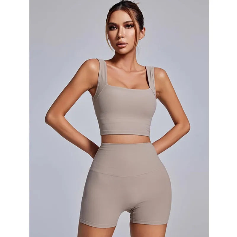 beige yoga set