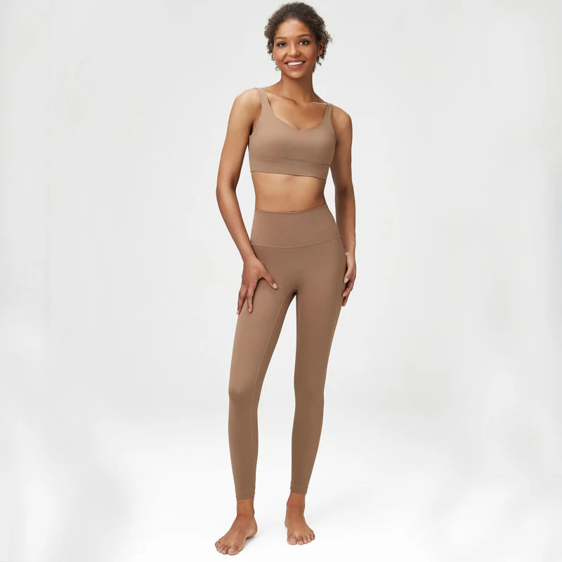 beige yoga set