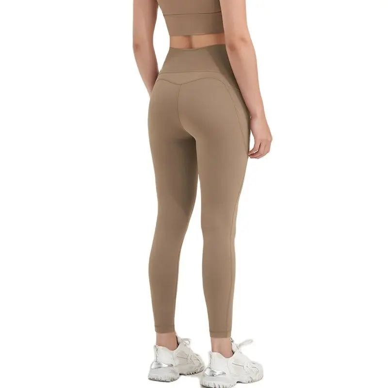 beige yoga leggings