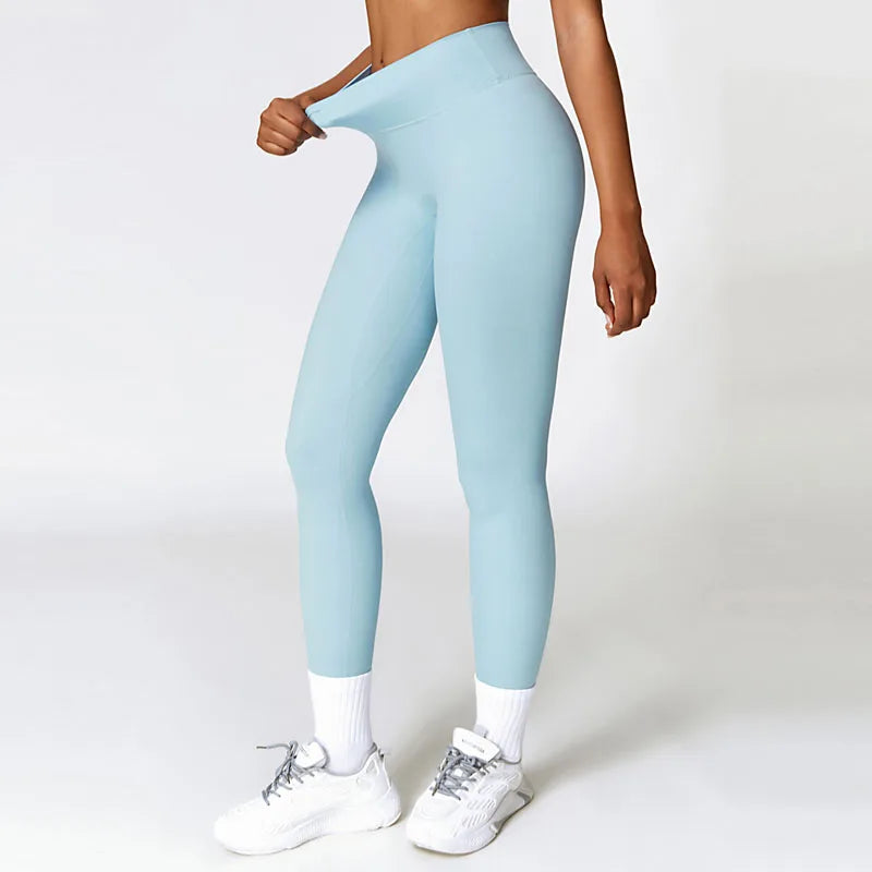 blue yoga leggings