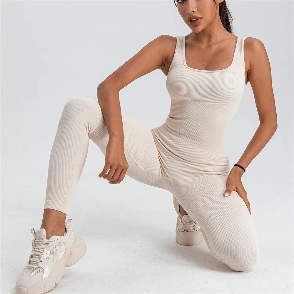 U-Neck Yoga Jumpsuit