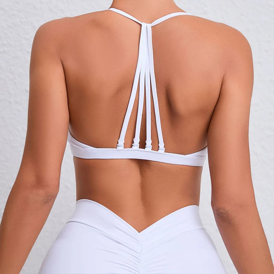 white yoga bra