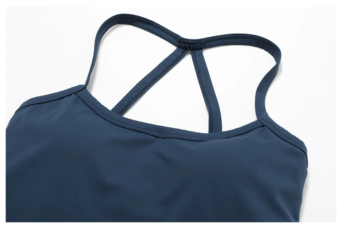 blue yoga top