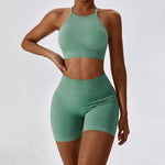 green yoga outfit set