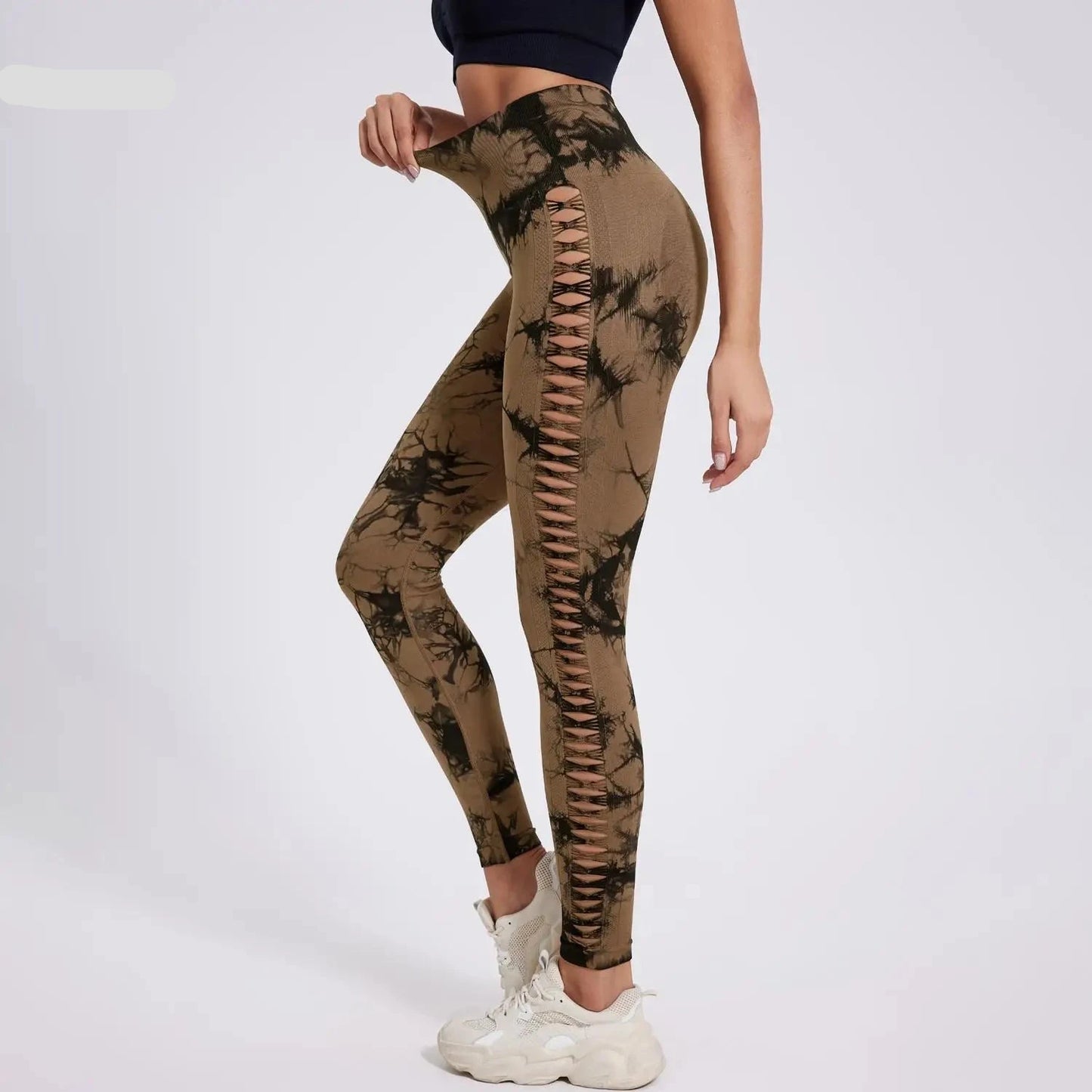 Tie Dye Hollow Side Yoga Leggings