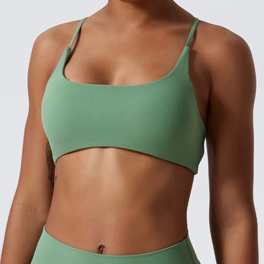 Crossed Strap Yoga Bra