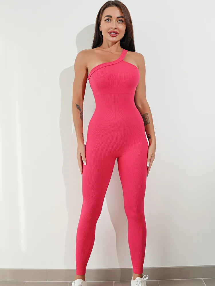 pink yoga jumpsuit