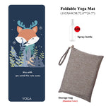 Foldable Printed Travel Yoga Mat