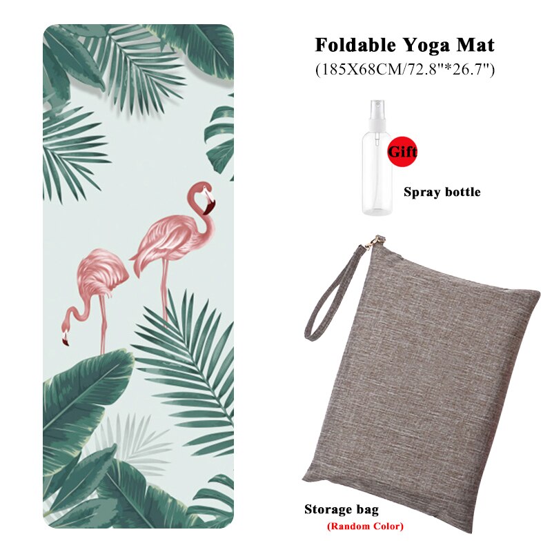 Foldable Printed Travel Yoga Mat