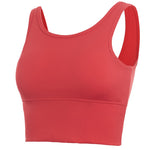 red yoga top
