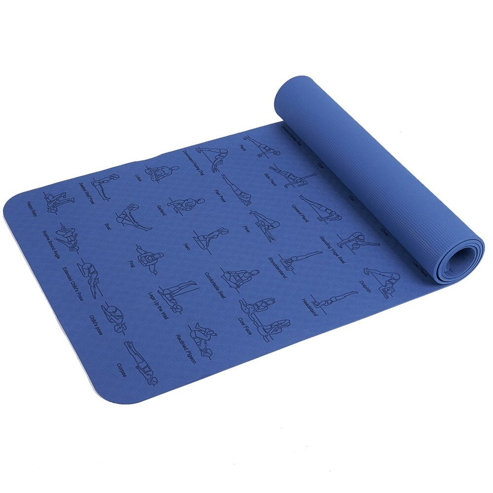 Decdeal Non-Slip TPE Yoga Mat for Floor Workout 72x24in (Dark Blue): Buy  Online at Best Price in UAE 