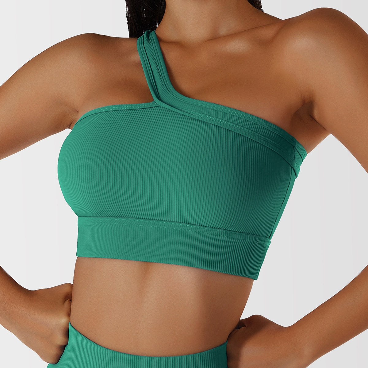 green yoga bra