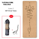 Printed Natural Cork TPE Yoga Mat