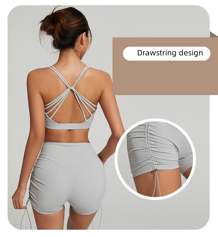 Drawstring Detail Yoga Set