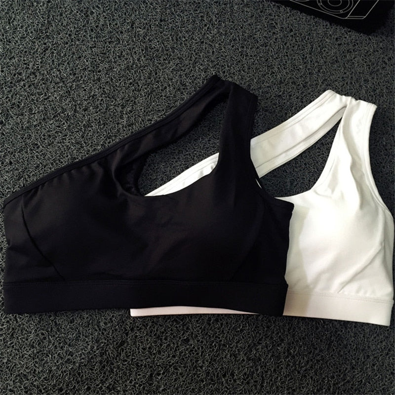 One Shoulder Yoga Bra