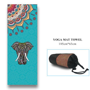 Non Slip Elephant Print Yoga Blanket