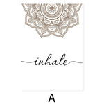 Inhale Exhale Mandala Yoga Posters