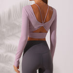 Hollow Out Open Back Yoga Tops
