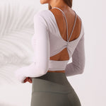 Hollow Out Open Back Yoga Tops