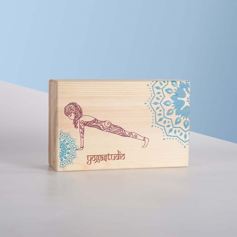 Eco Friendly Printed Wood Yoga Block